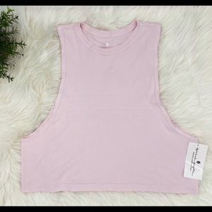 NWT spiritual gangster light pink muscle tee size xs/s